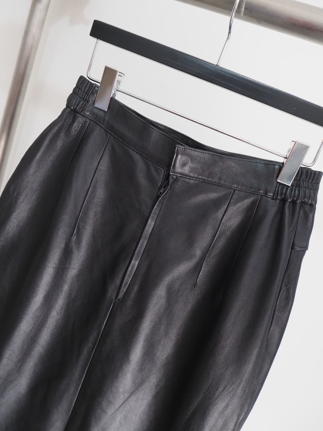 vintage sheepskin leather skirt  상품이미지5