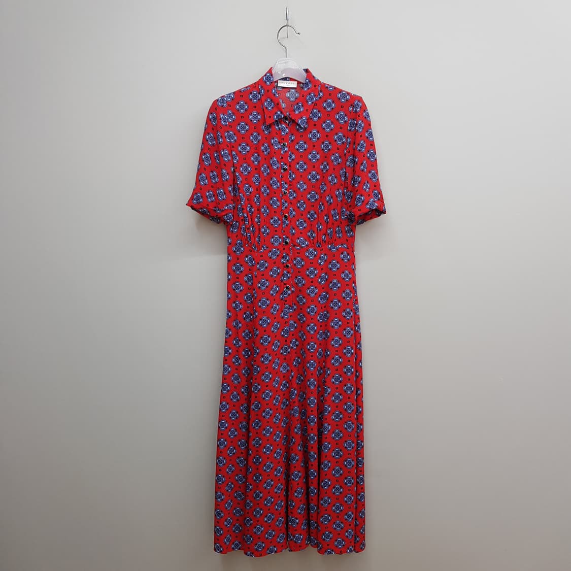 산드로(Sandro) 셔츠형 패턴 롱 원피스 36사이즈 상품이미지2