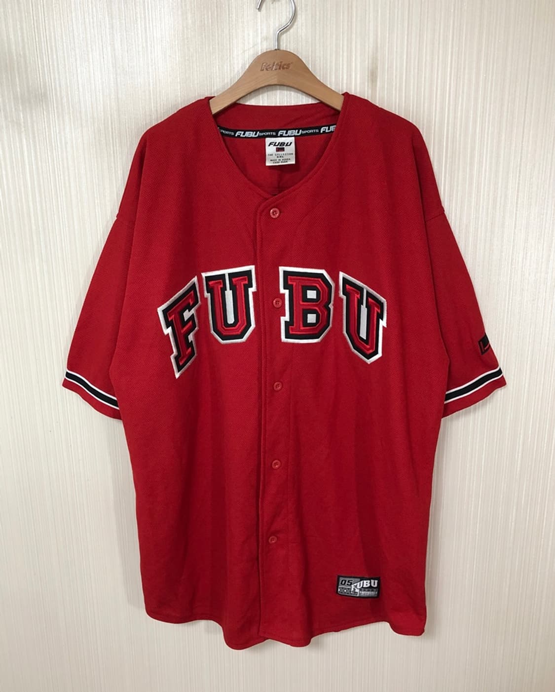 후부(FUBU)스포츠 베이스볼져지 올드스쿨/Y2K/빅사이즈 XXL 상품이미지1