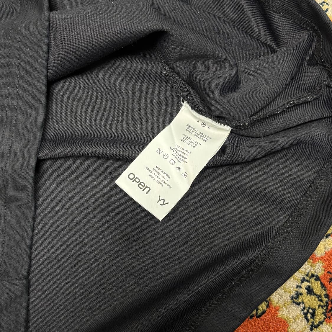 [M] 오픈와이와이 도그 럭비 티셔츠 블랙 상품이미지5