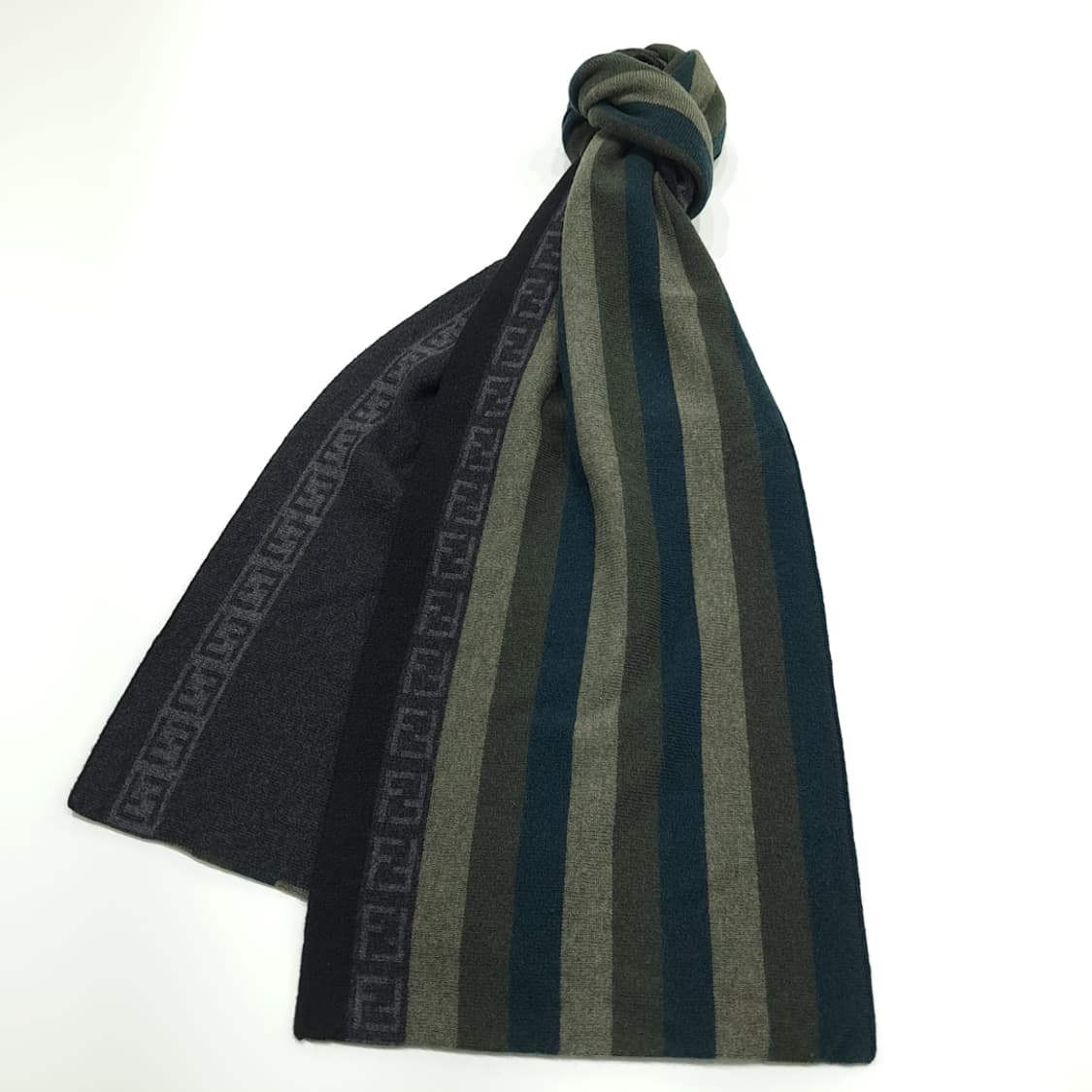 MX300 펜디 스트라이프 FF 패턴 울 캐시미어 목도리 머플러 상품이미지5