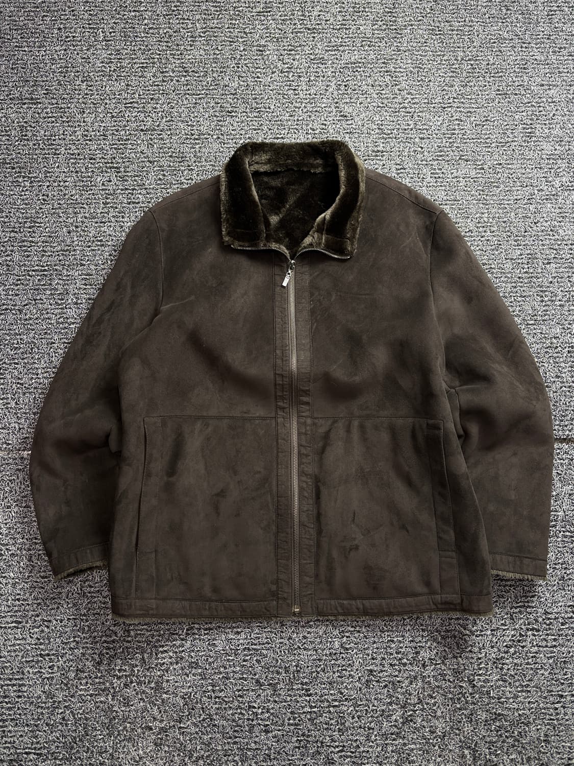 빈티지 아카이브 스웨이드 풀집업 무스탕 자켓 2374 상품이미지2