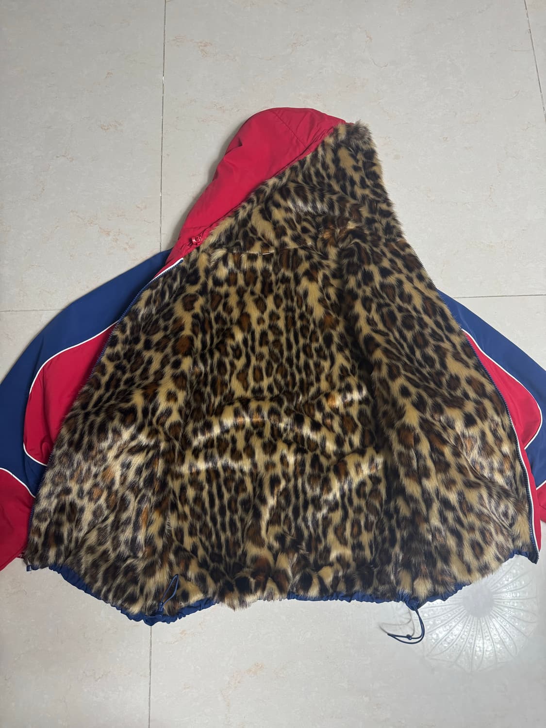 슈프림 포우 퍼 리버시블 후드 트랙 자켓 레드 L 상품이미지5