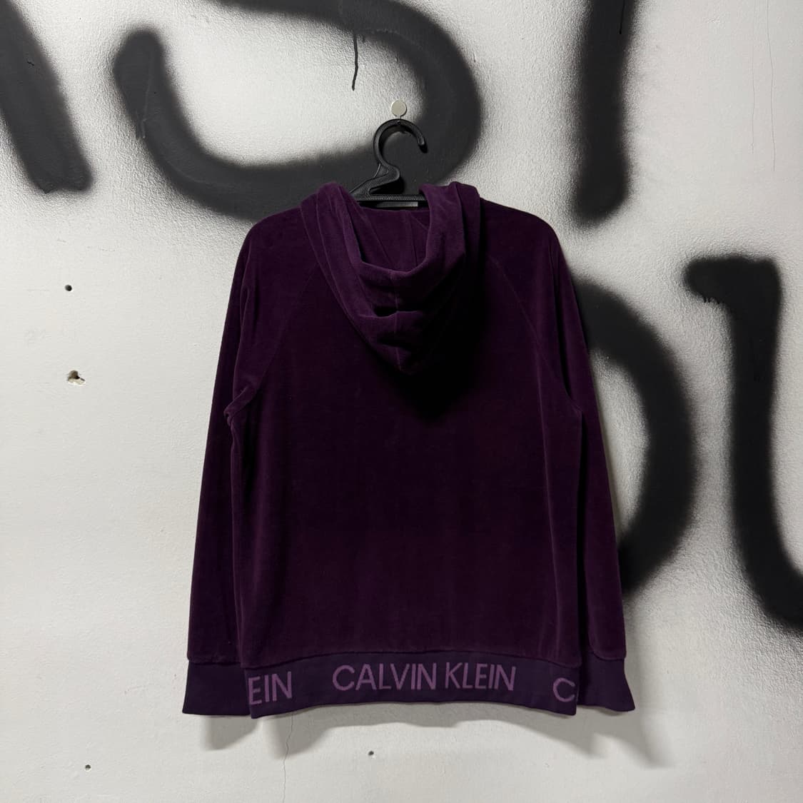 캘빈클라인 벨벳 밴딩 디테일 집업 후디 상품이미지2