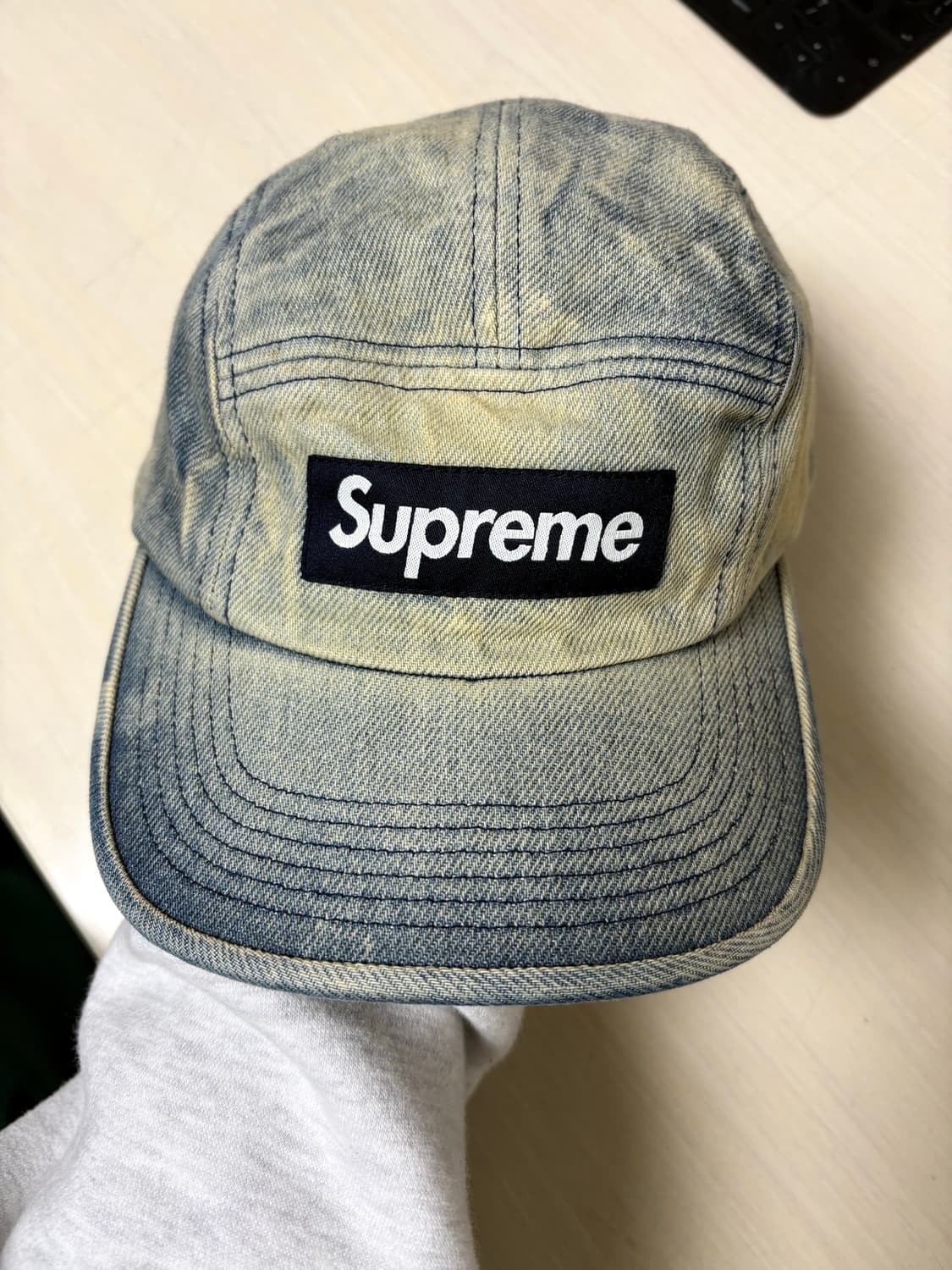 슈프림 워시드 치노 트윌 캠프캡 더티 인디고 상품이미지1