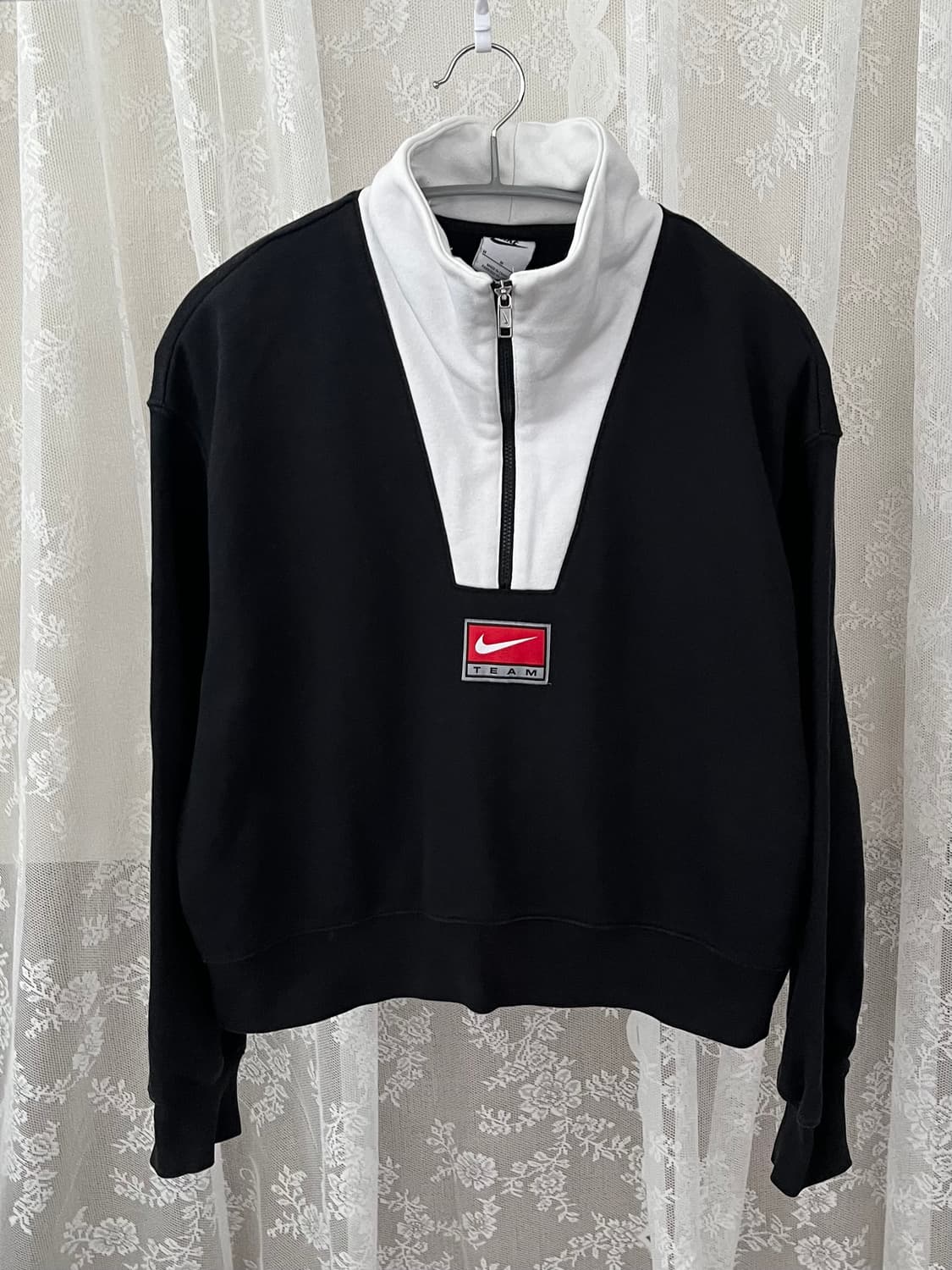 M)나이키 팀 블랙 하프집업 맨투맨 반집업 상품이미지1