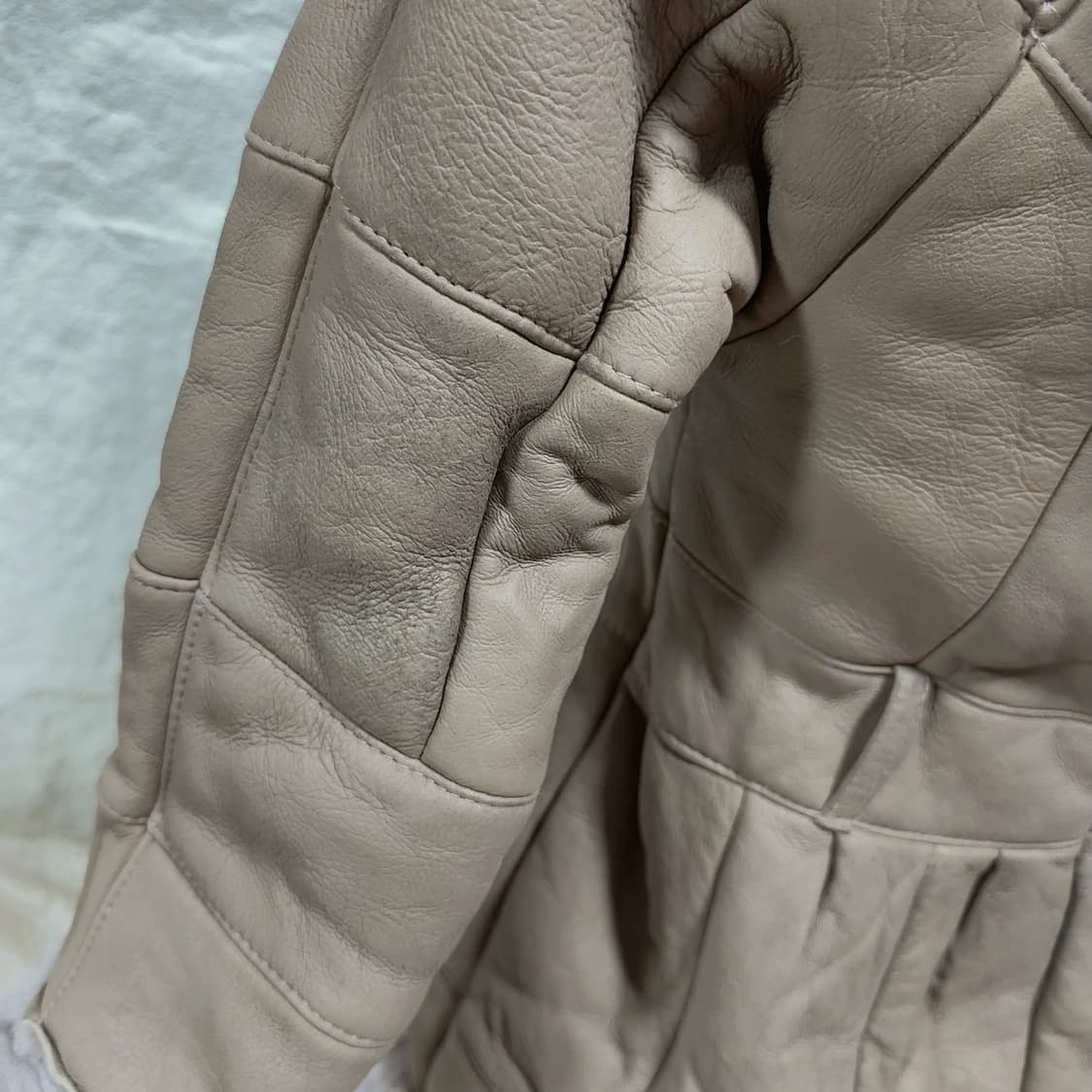 빈티지 모카브라운 양가죽  메리노양털 무스탕 상품이미지6