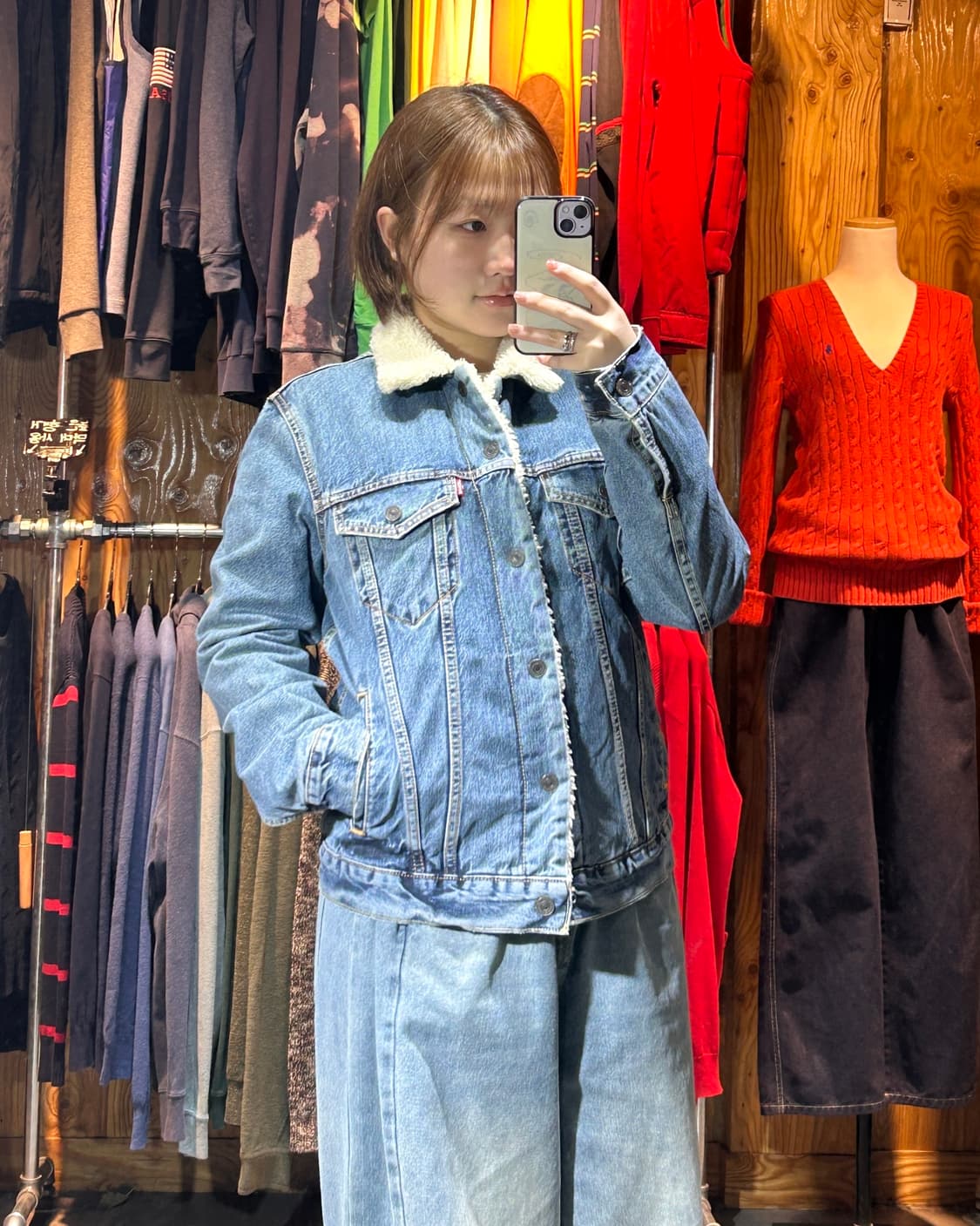 S 리바이스 쉐르파 양털 트러커 데님자켓 상품이미지1