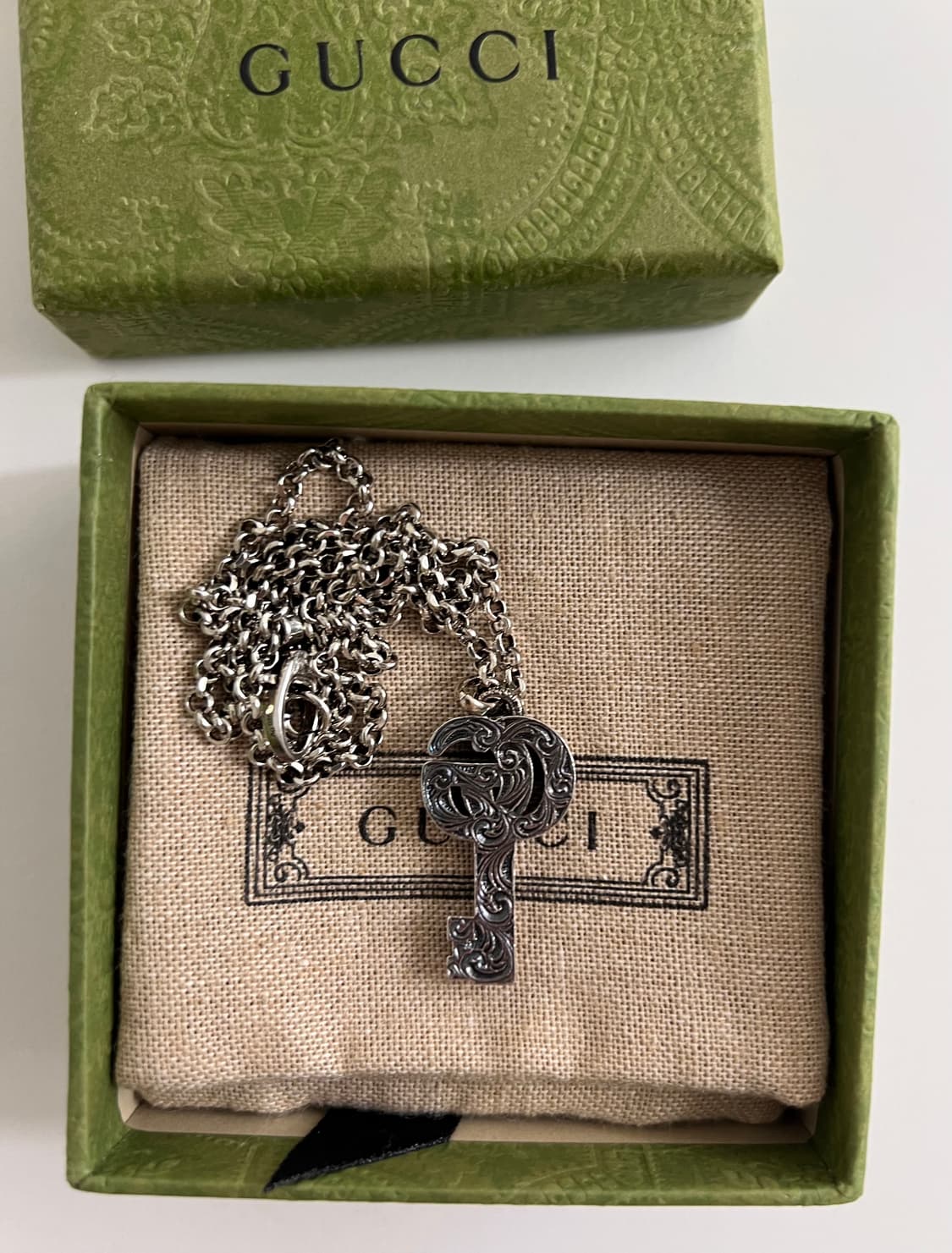 구찌 실버 더블 g 키 목걸이 상품이미지3