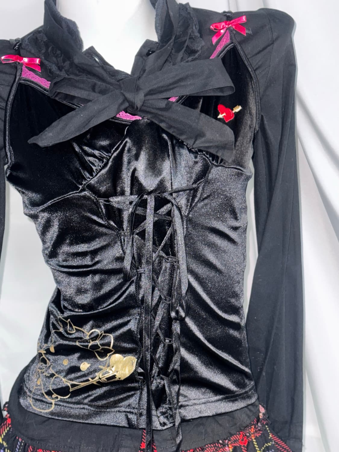 나나깔 악마 헬로키티 아일렛 레드펑크 리얼레빗퍼 코디세트 상품이미지6