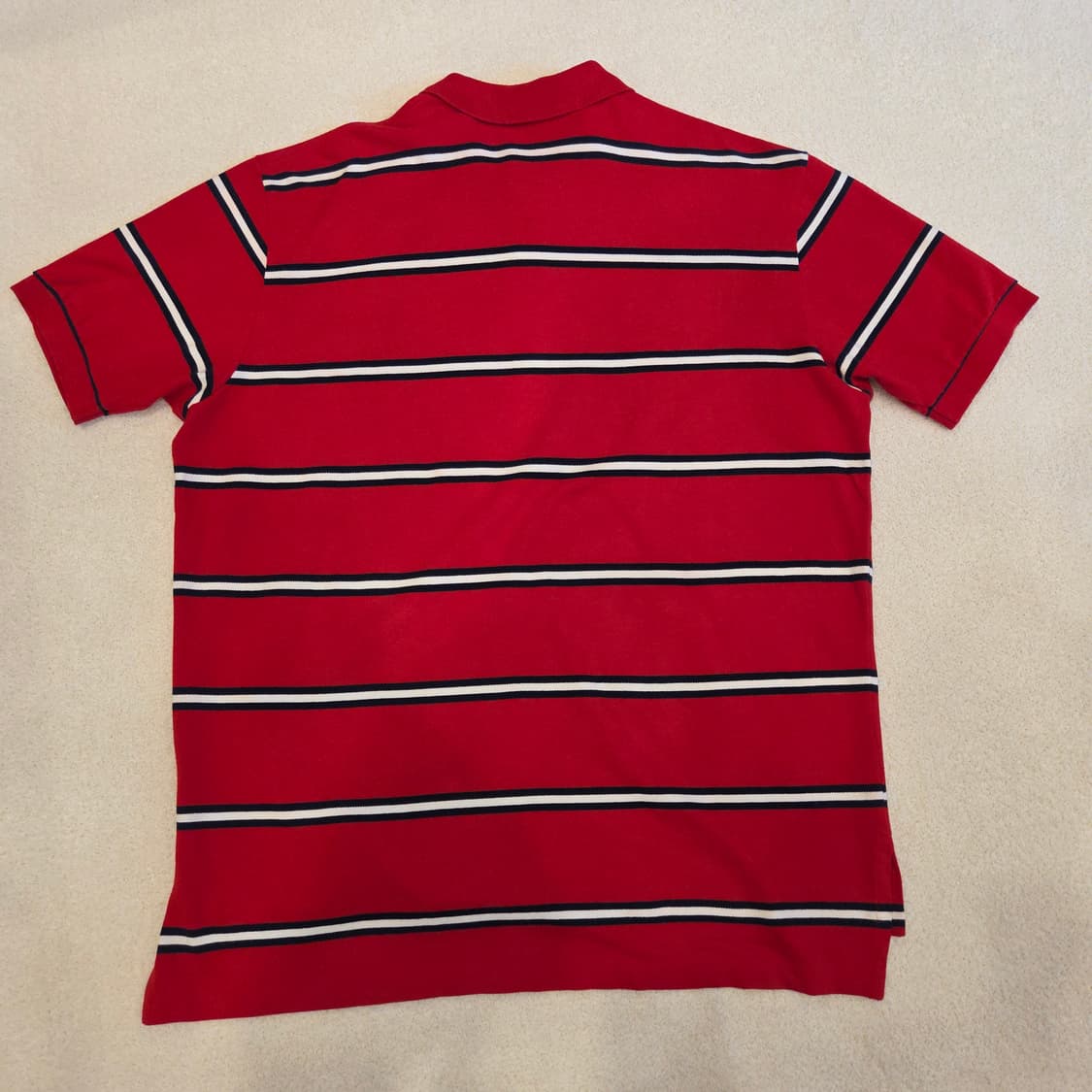  [XXL/오버핏] 폴로 랄프로렌 스트라이프 메시 폴로 셔츠 (Red) 상품이미지3