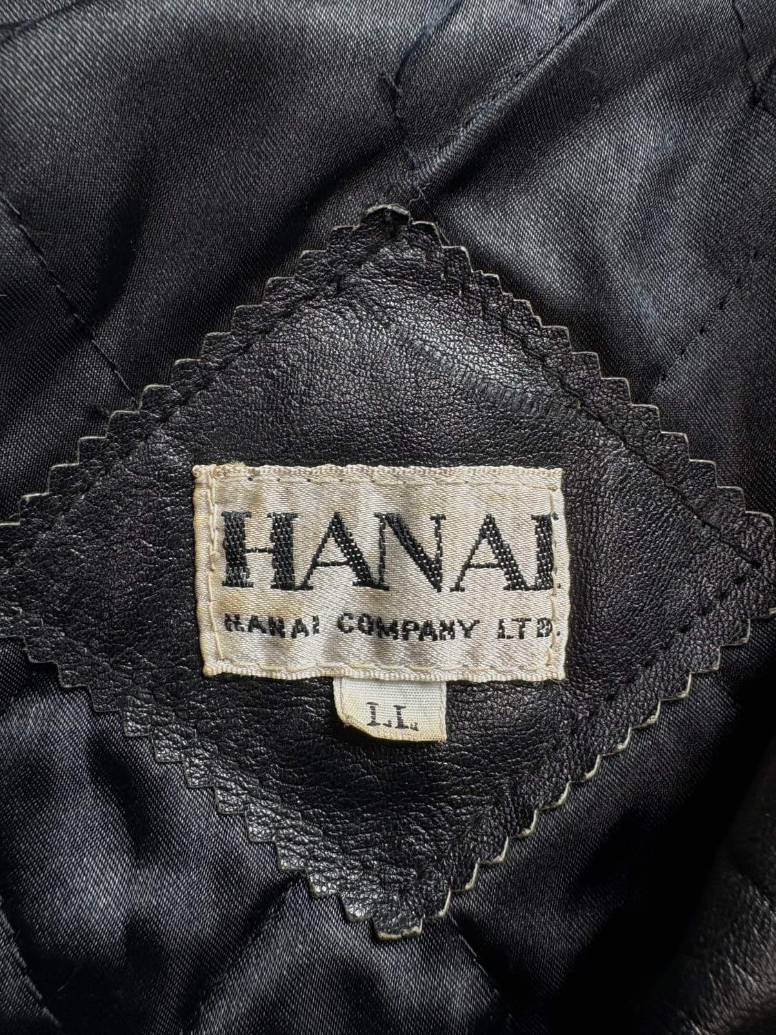 90s Hanai 아카이브 양가죽 램스킨 봄버 레더 자켓 3803 상품이미지3