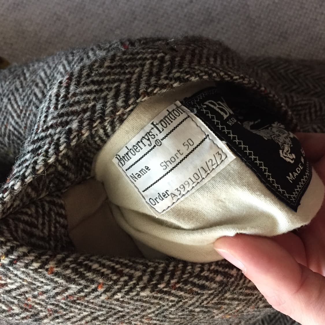 80s 버버리 리버시블 트위드 코트 상품이미지6