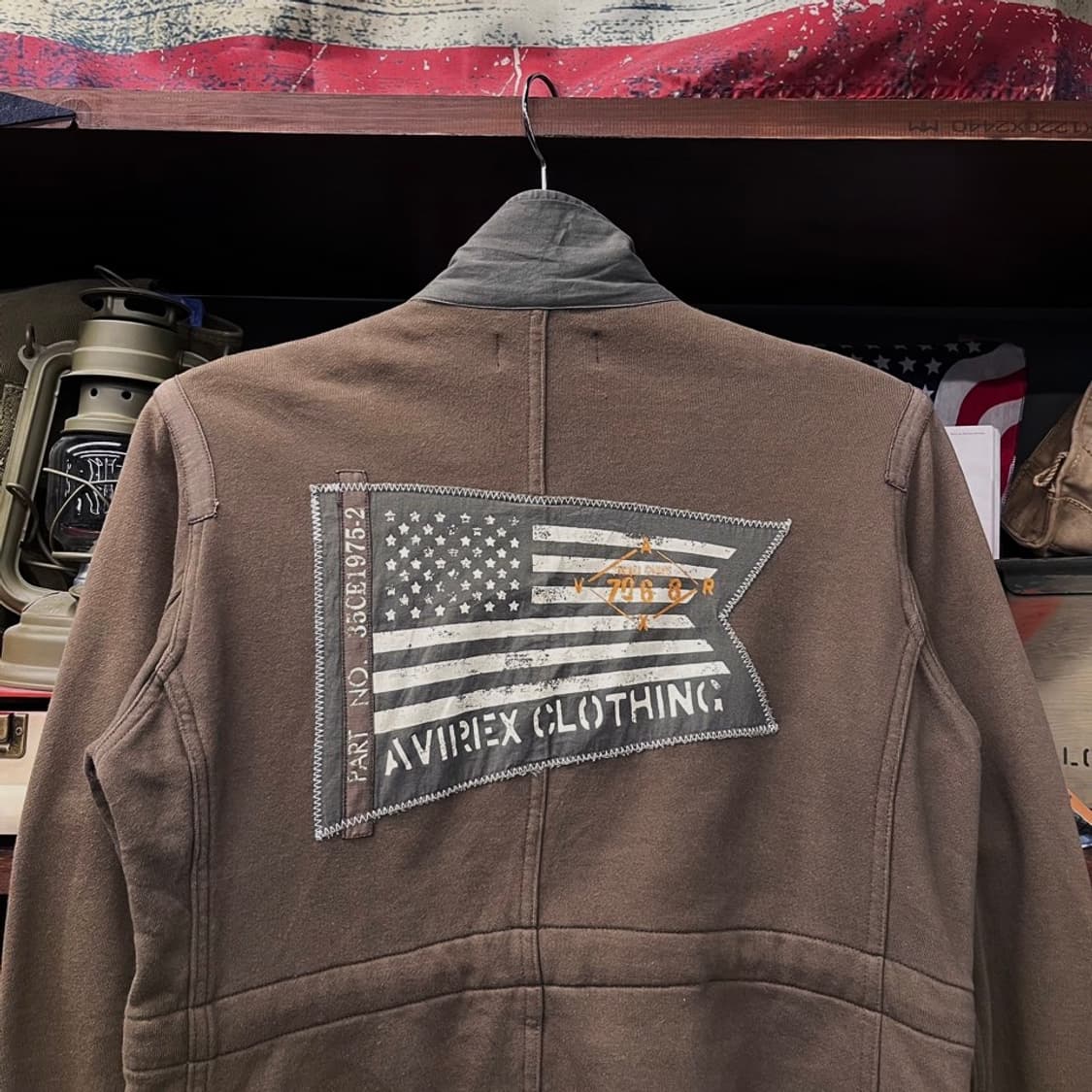 아비렉스 제팬 라인 빅 플래그 페넌트 로고 밀리터리 복각 자켓 N422 상품이미지4