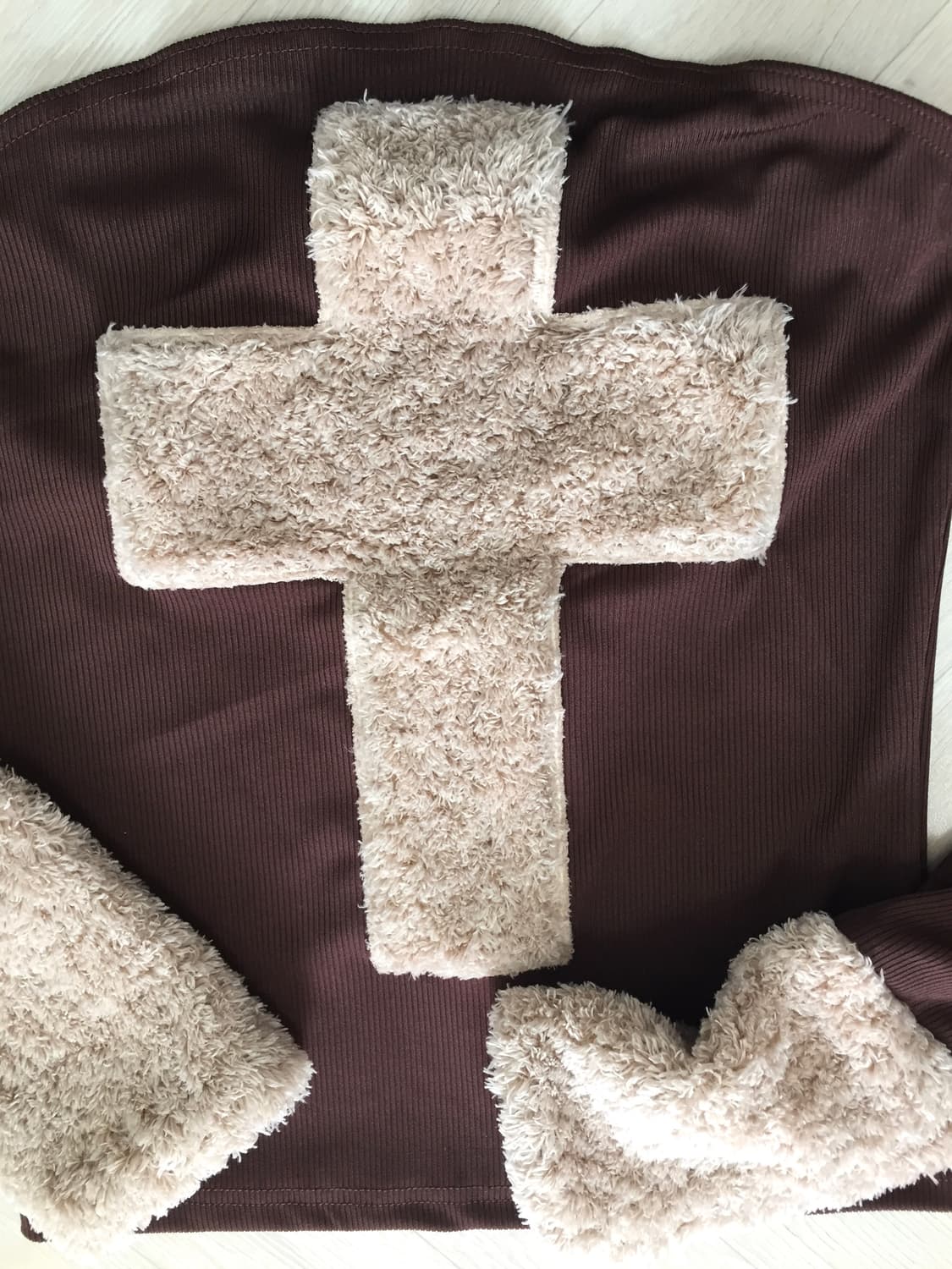 ➕오프숄더 십자가 퍼 니트 fur knit 상품이미지6