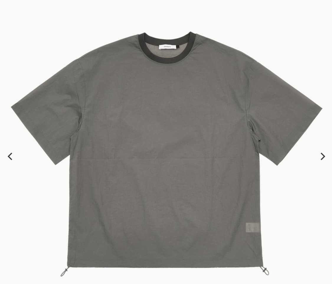 아모멘토 sheer drawstring top 차콜 상품이미지1
