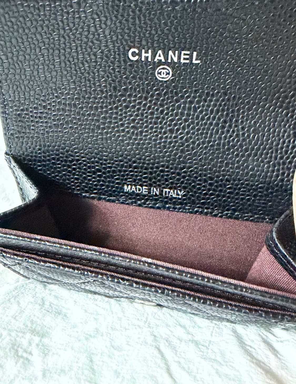 샤넬 캐비어 블랙 카드지갑 상품이미지5