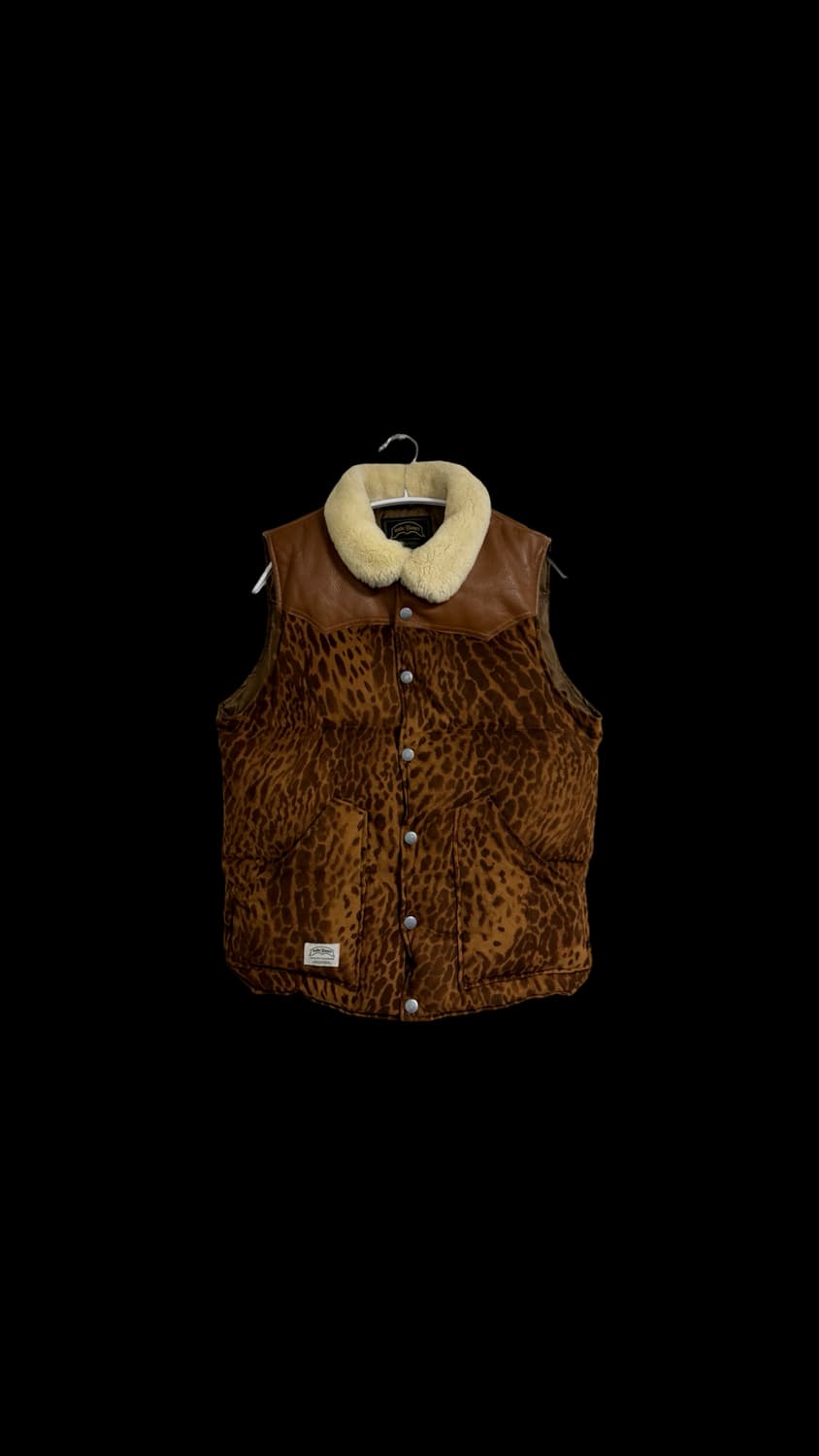 누드본즈 레오파드 패딩 베스트 상품이미지1