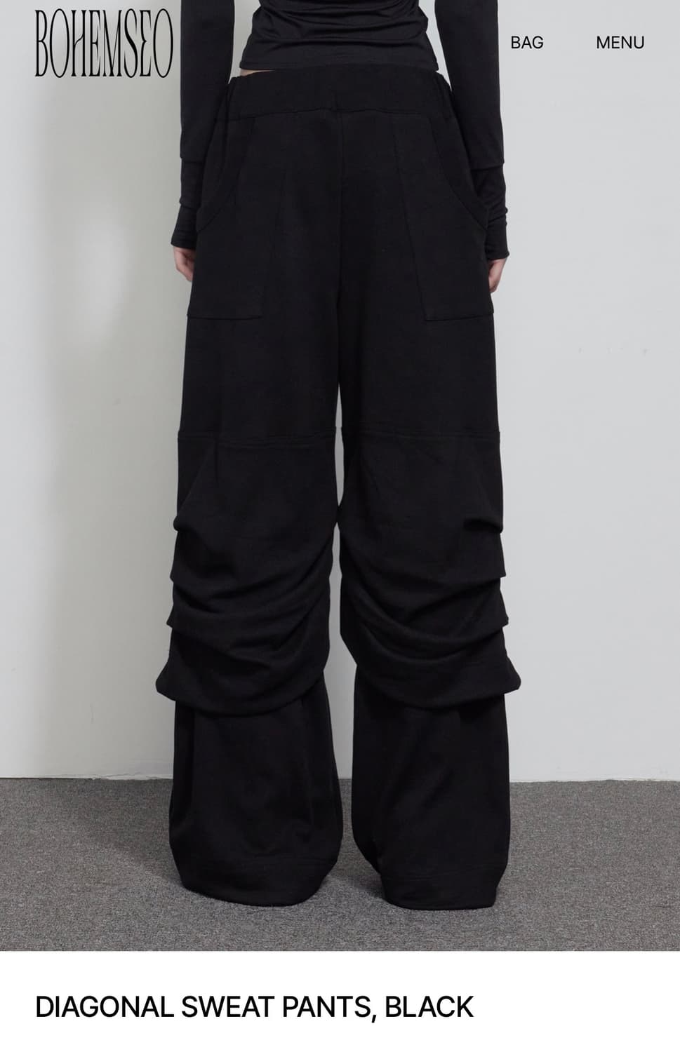 보헤미안서울 diagonal sweat pants 상품이미지3