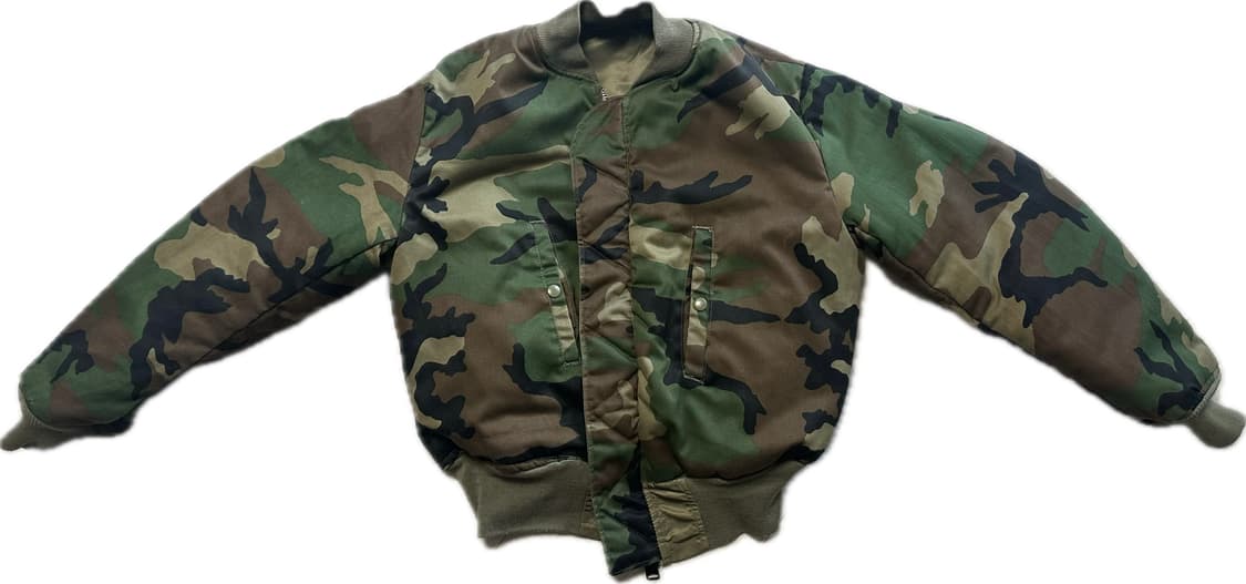 90s HOPE MFG INC 카모 리버시블 MA-1 상품이미지3