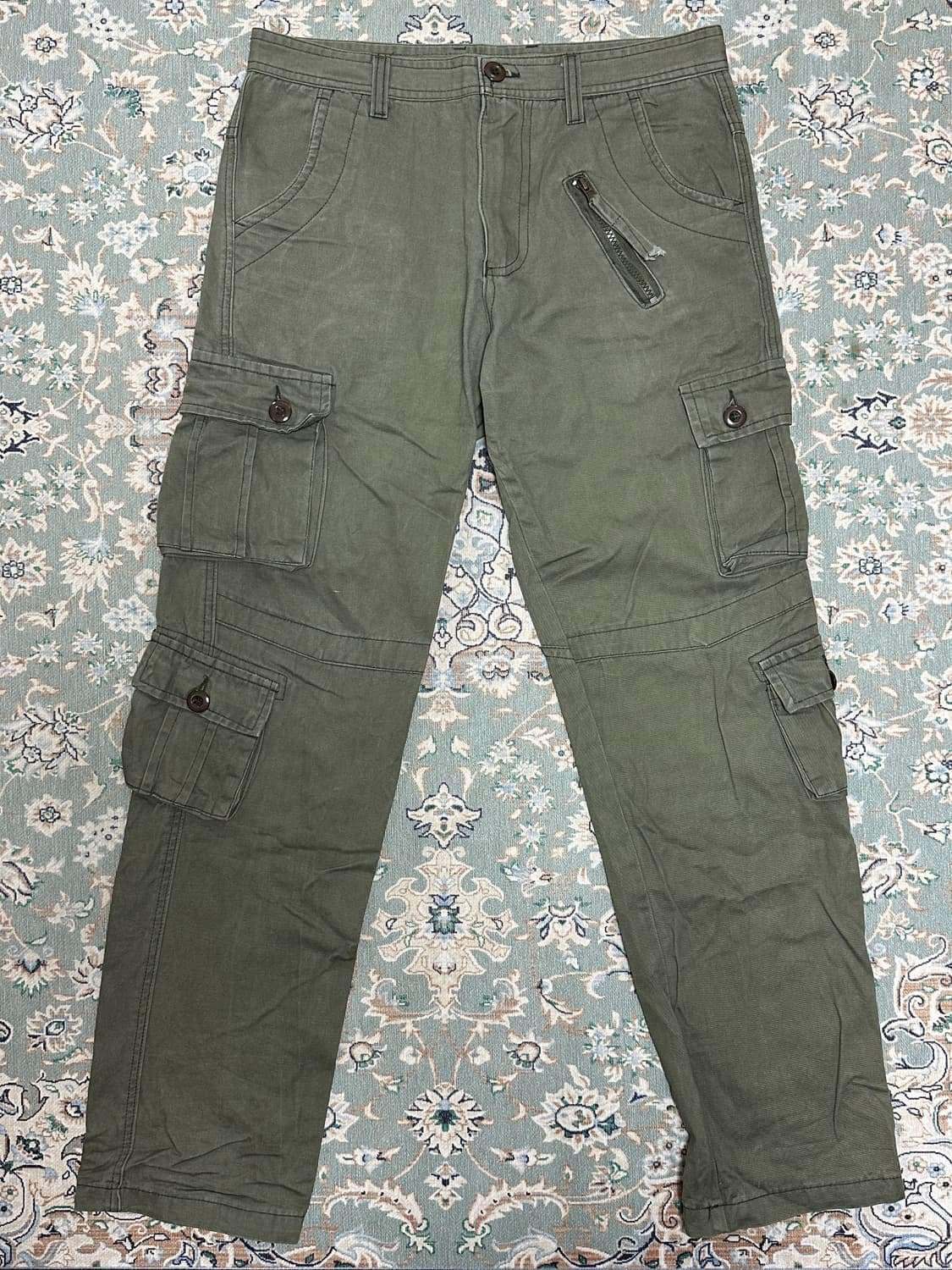 (31)스트레이트 카고팬츠 올리브 상품이미지3