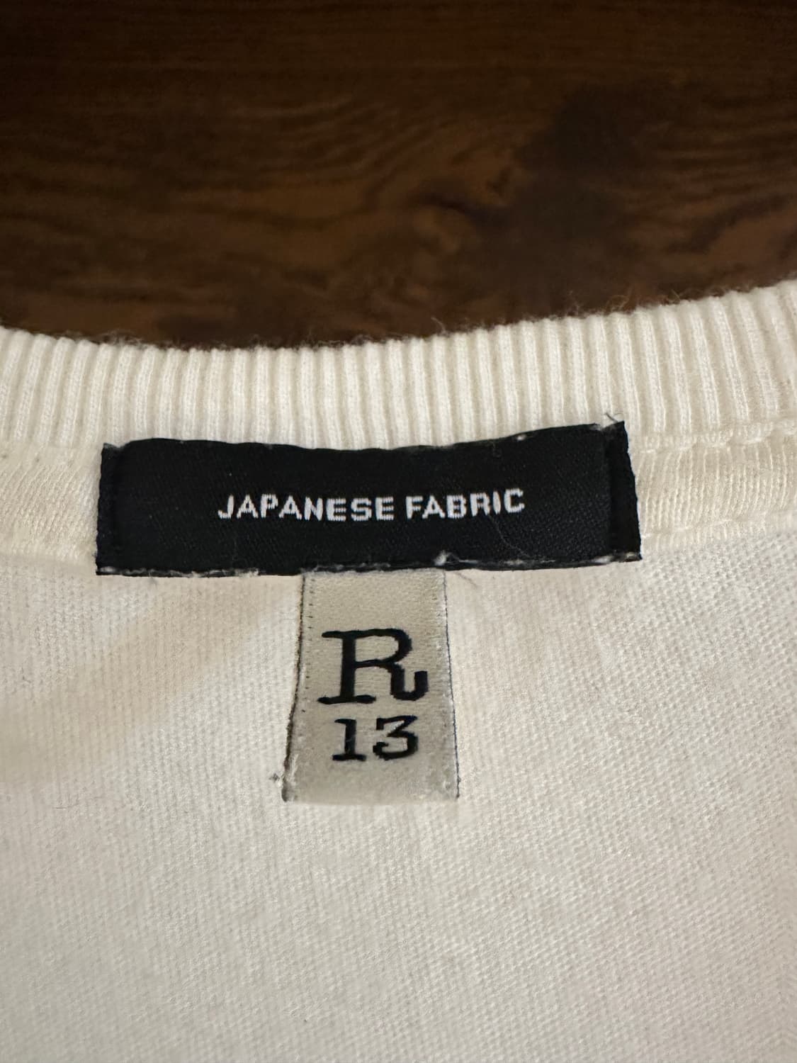 R13  25SS 캐시미어 티셔츠 에크루 (S) 상품이미지2