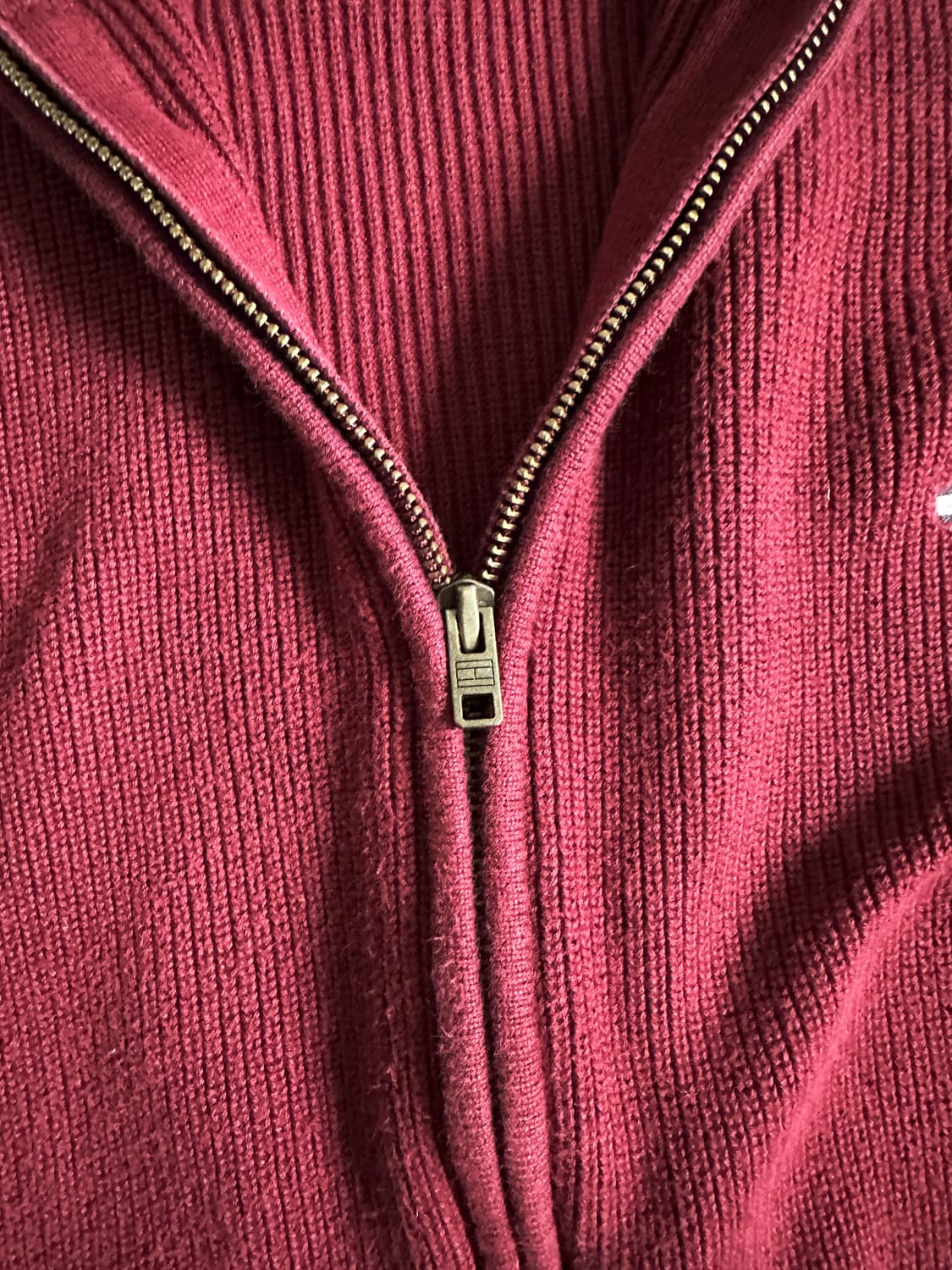 tommy hilfiger 버건디 코튼 스웨트 집업 상품이미지5