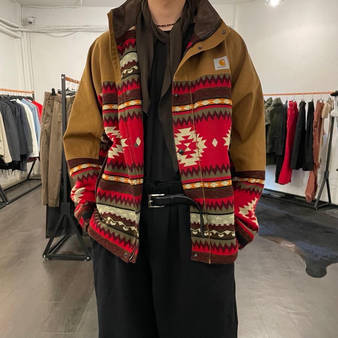 준야와타나베 x 칼하트 나바호 모퀴 자켓 상품이미지4