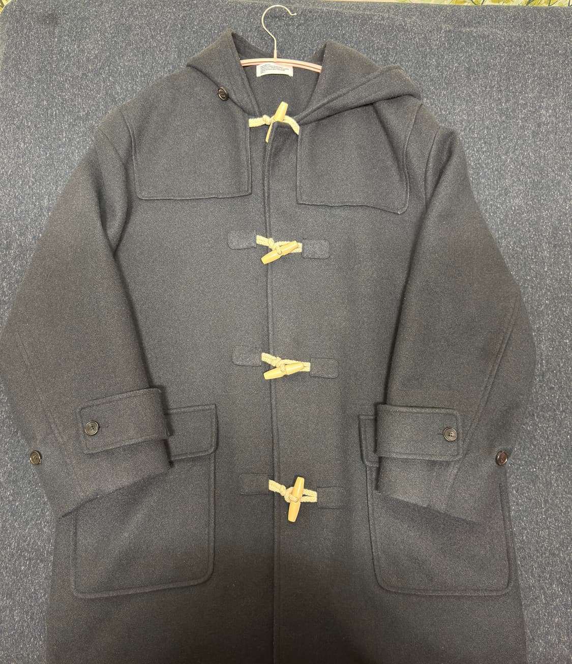 [L] 파르티멘토 멜톤 더플 롱 코트 네이비 상품이미지2