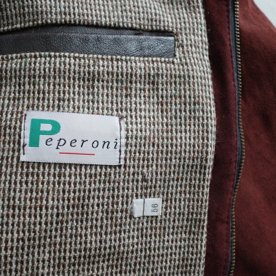 90s 페페로니 Peperoni 스웨이드 스포츠 레더 자켓 상품이미지7