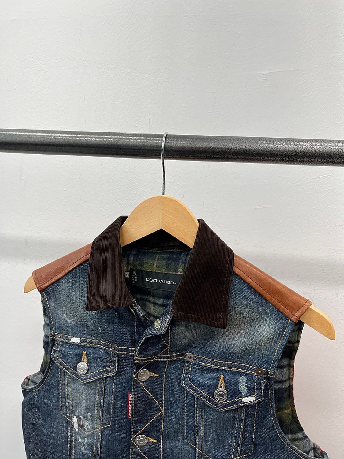 여) 디스퀘어드 데님 다운 베스트  상품이미지2