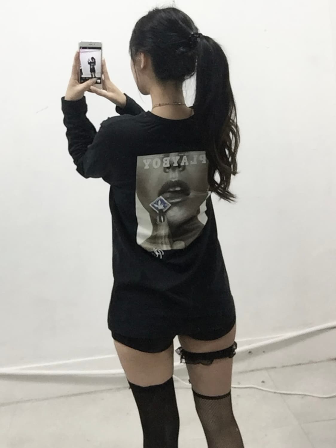 [PLAYBOY] 플레이보이 갸루 입술 롱슬리브 상품이미지1