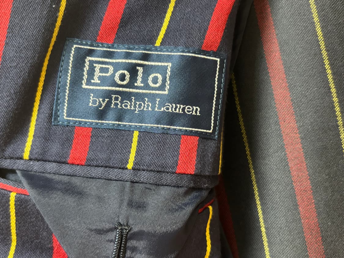 폴로 쓰리버튼 코튼 스트라이프 블레이져 자켓 m 상품이미지8