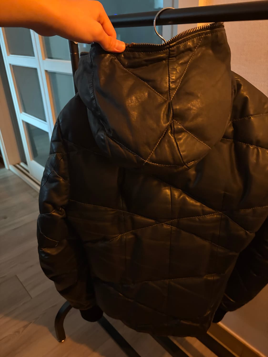 10sei0otto leather hooded down jacket M 상품이미지6
