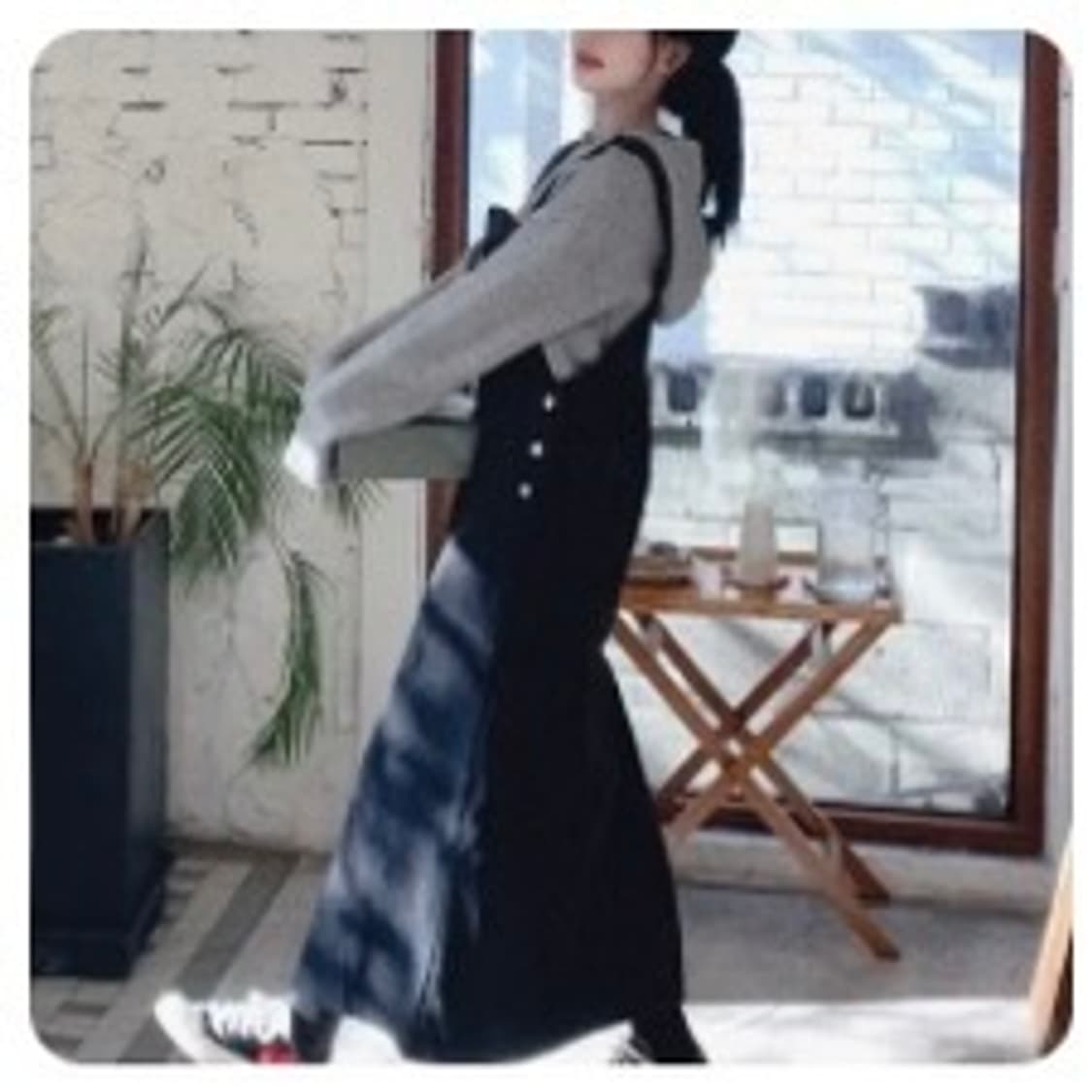 네이비 코듀로이 오버롤 원피스 상품이미지1