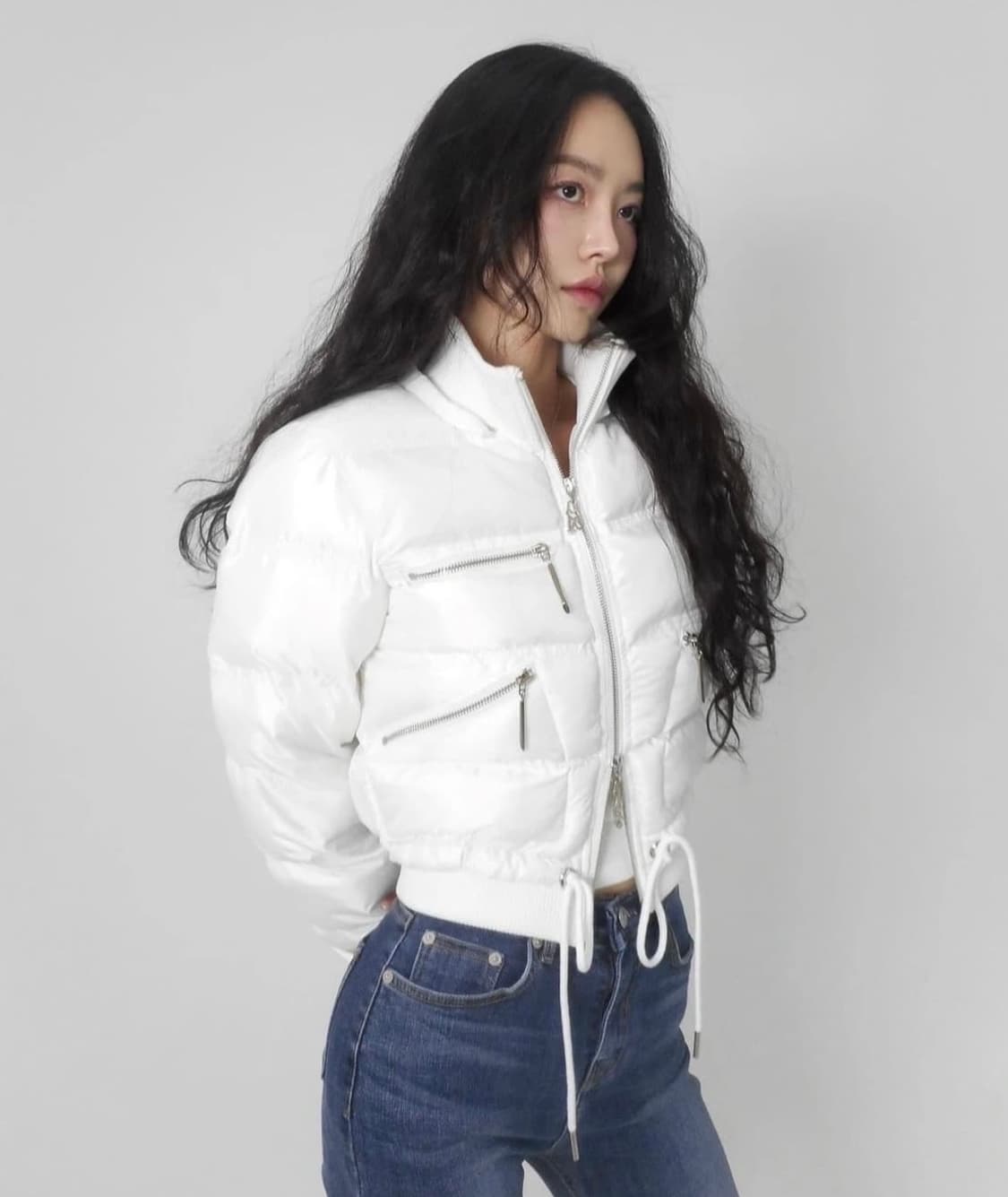 페일제이드 라쿤 후드 푸퍼 패딩 화이트 상품이미지3