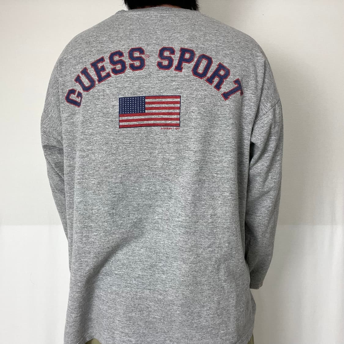 1990s USA GUESS 게스 스포츠 빅로고 슬리브 상품이미지1
