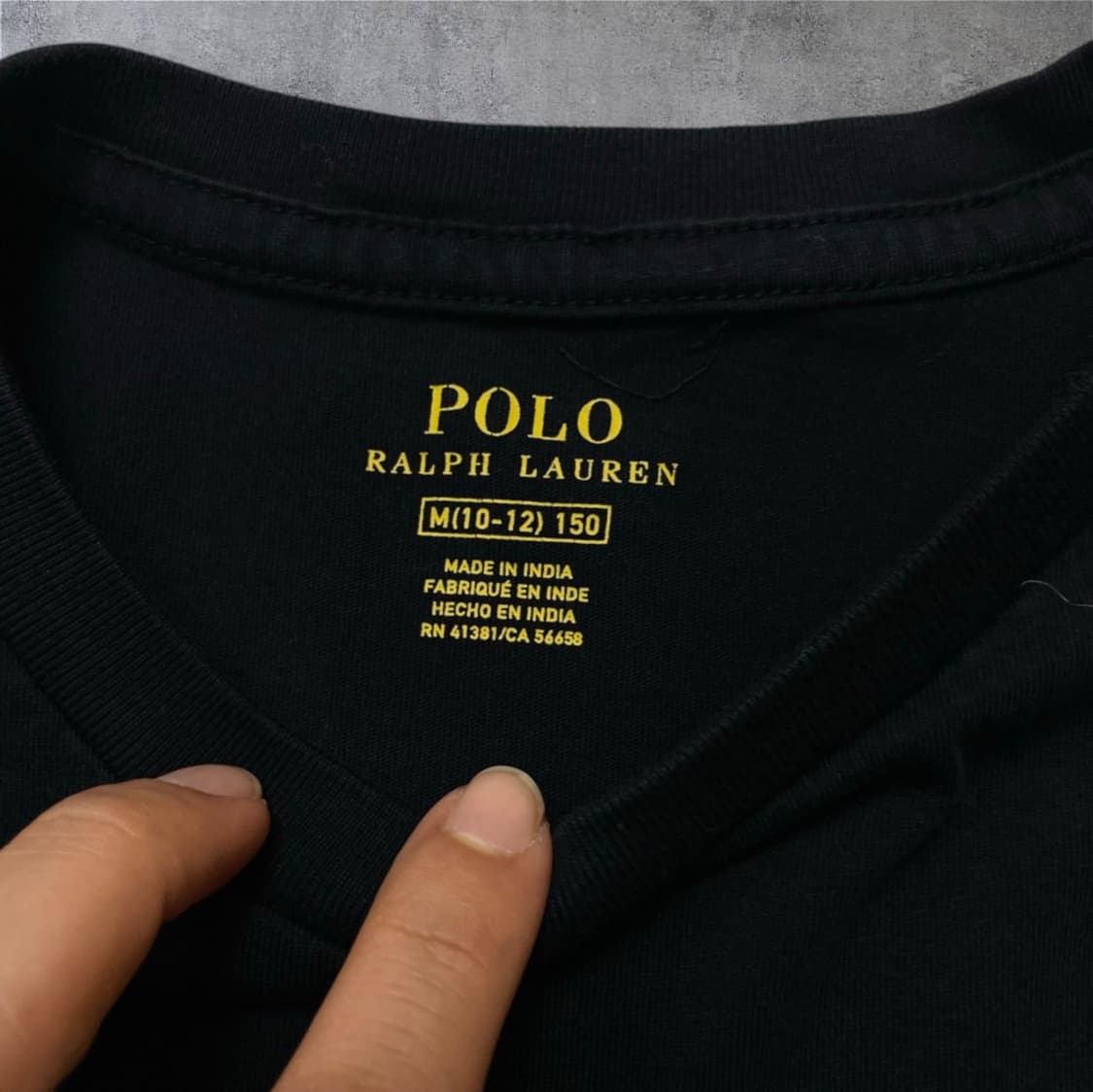 폴로 랄프로렌 블랙 자수로고 반팔 티셔츠 M(10-12) 상품이미지3