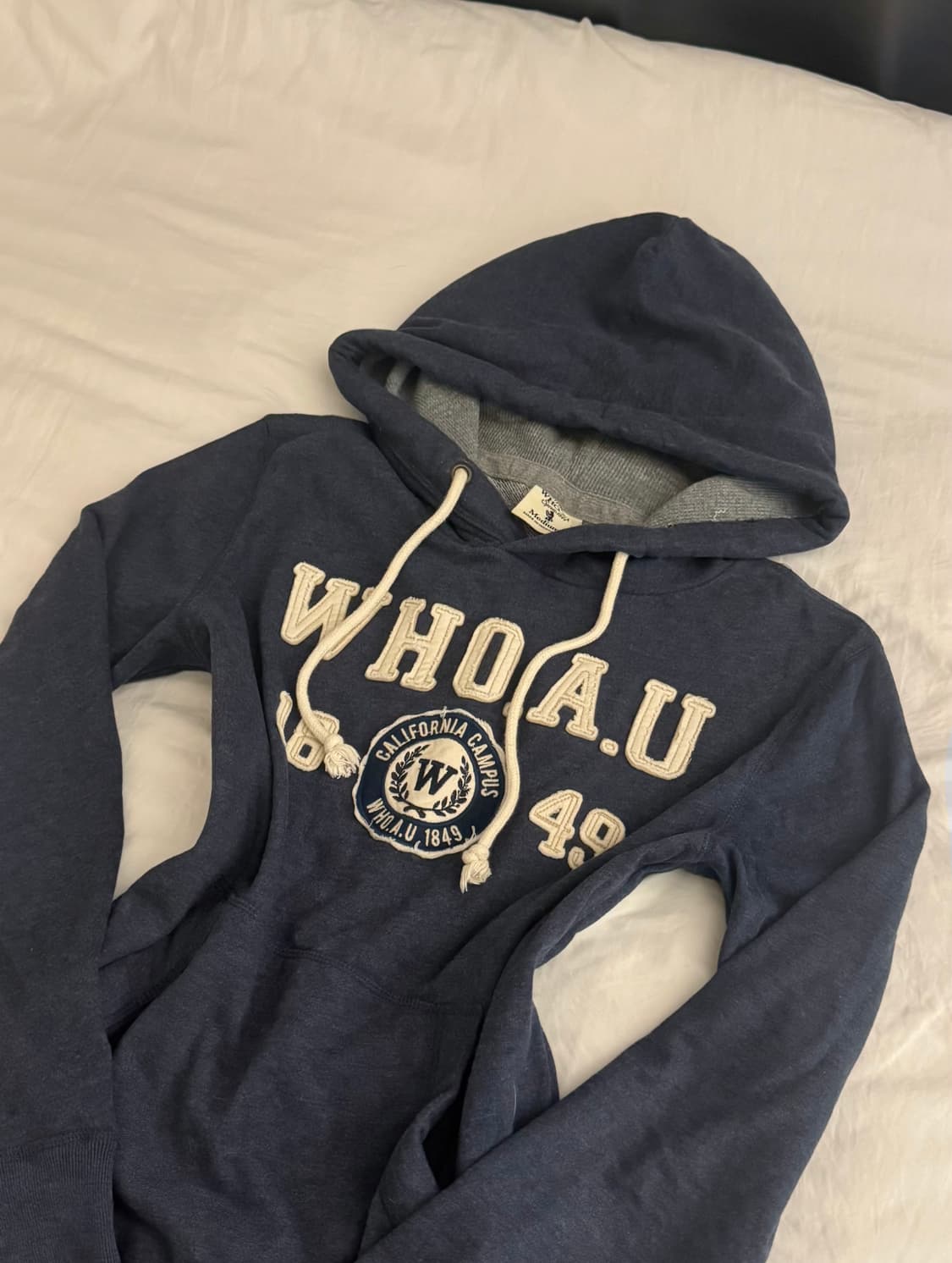 후아유 네이비 후드티 상품이미지1