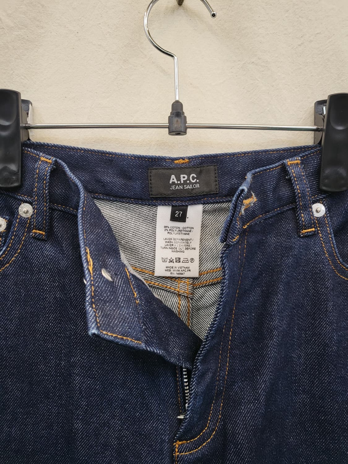 A.P.C 진청 데님 와이드 팬츠 상품이미지3