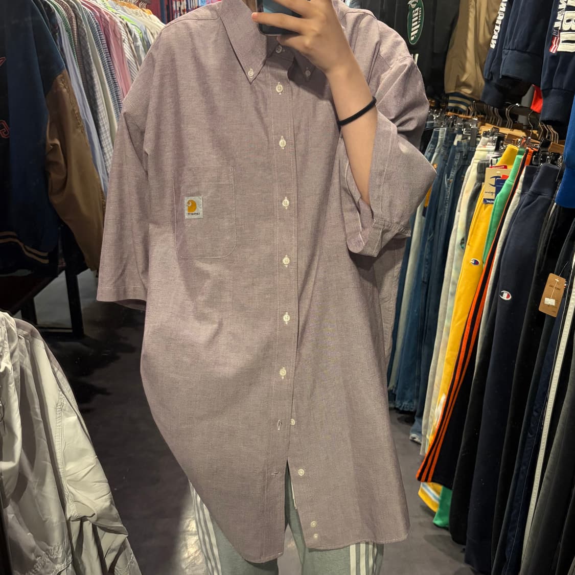 [IM] Carhartt 칼하트 반팔 셔츠 연보라 상품이미지1