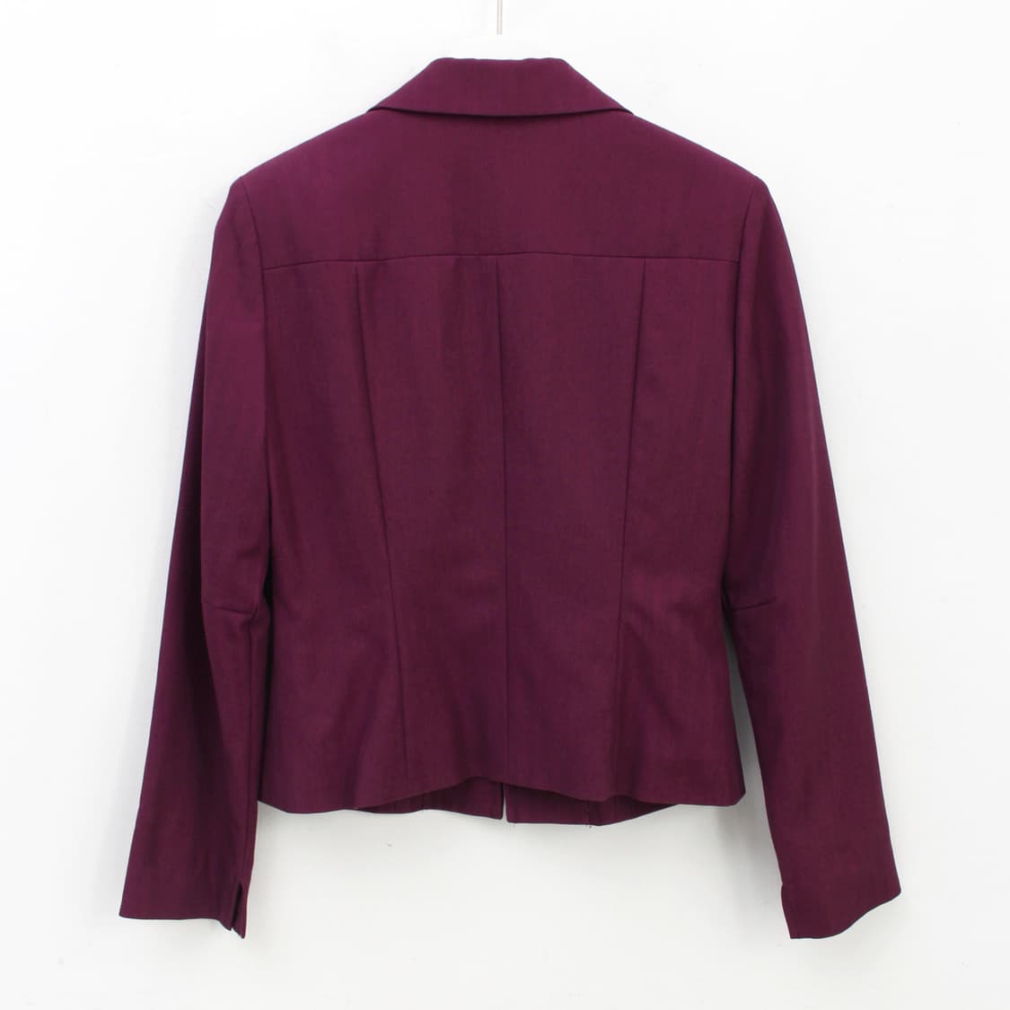 일본 빈티지 퍼플 와인 써머 울 자켓 스커트 세트 상품이미지7