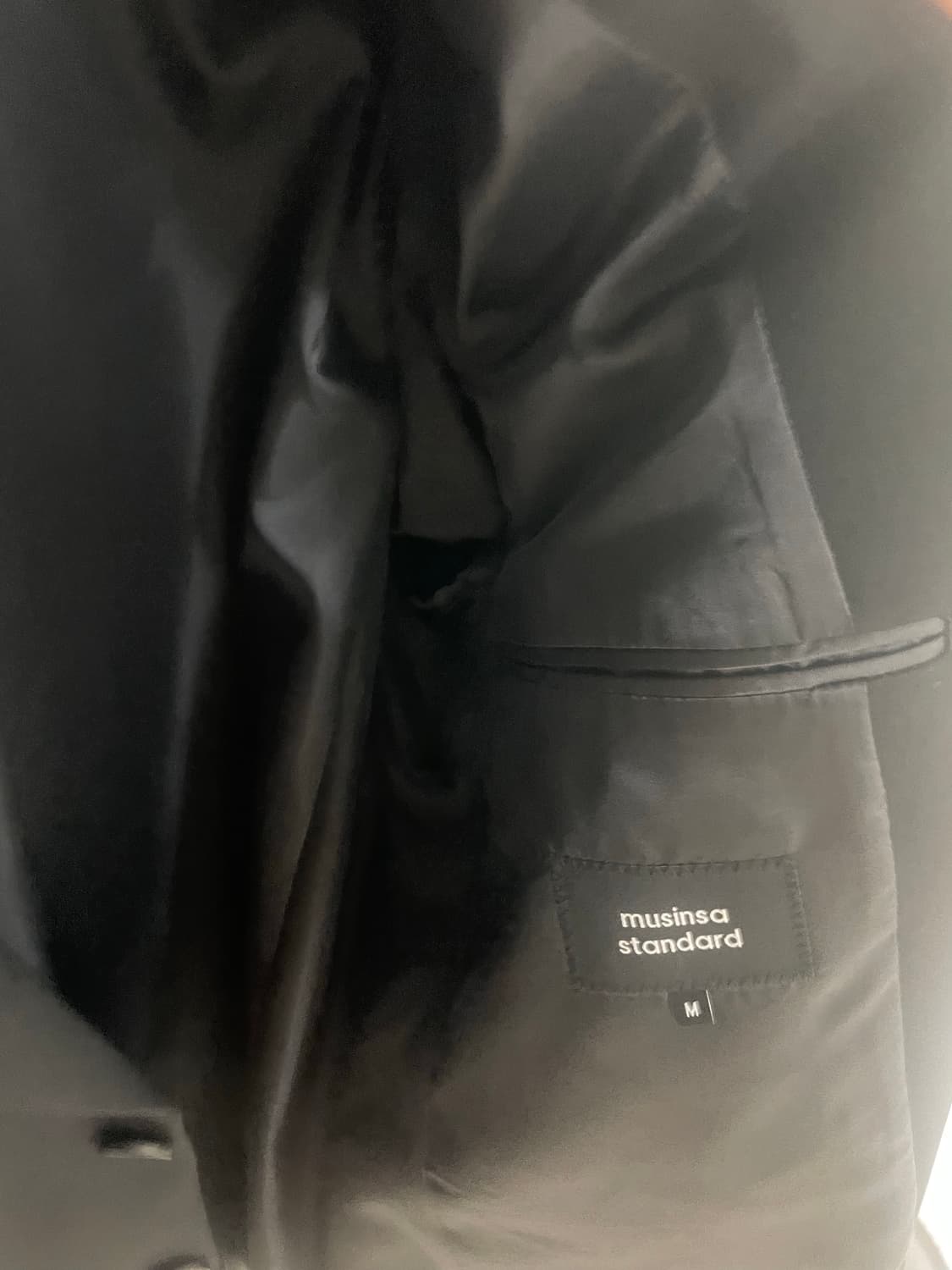 무신사 스탠다드 대디 숄더 오버사이즈 블레이저 블랙 상품이미지4