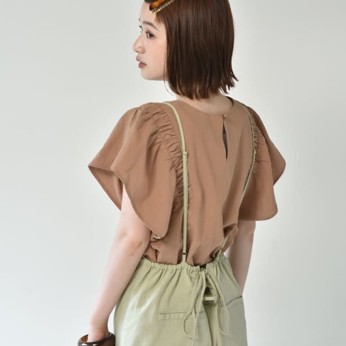 레트로걸 린넨 혼방 오버롤 상품이미지4