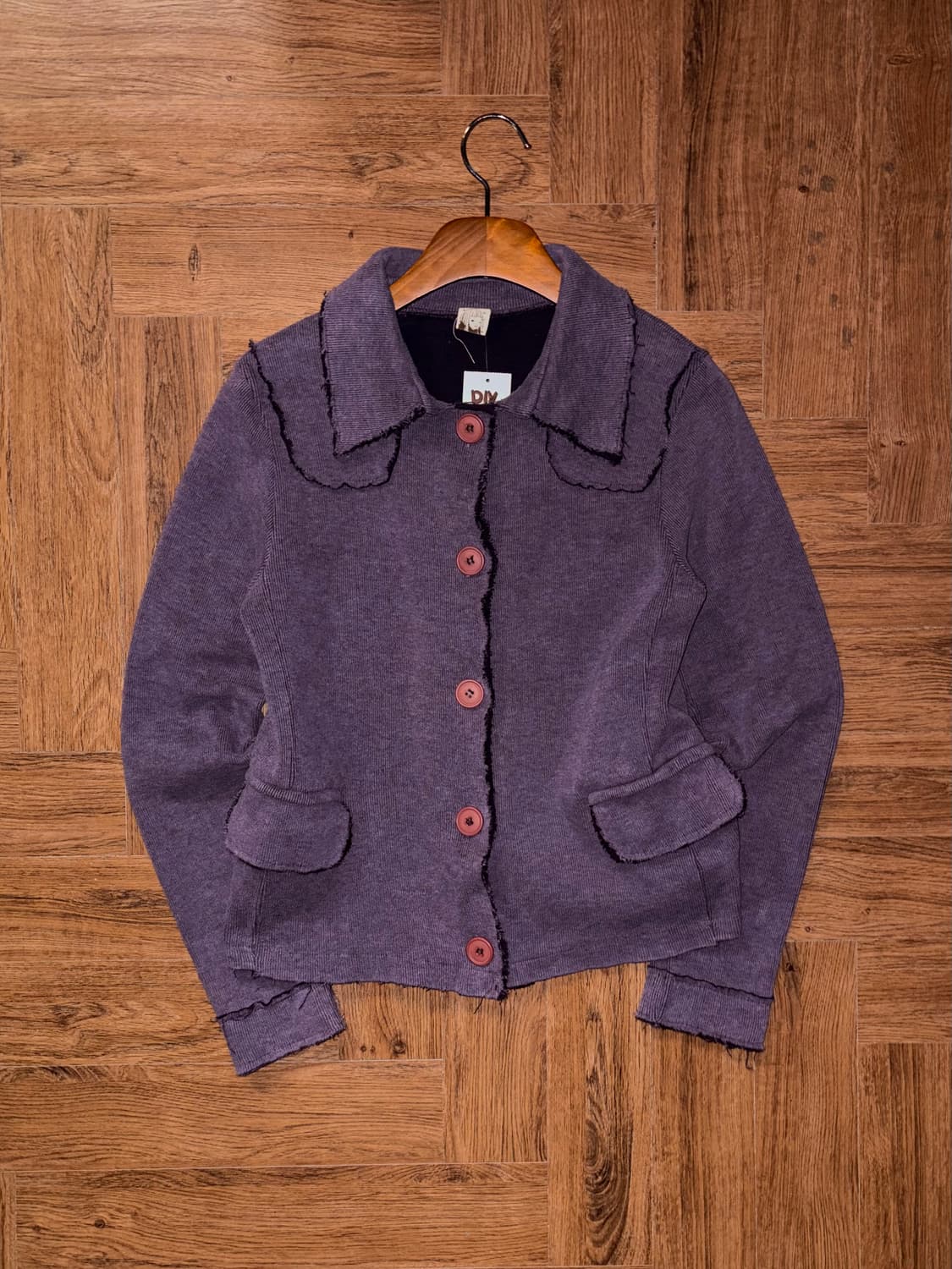 빈티지 퍼플 니트가디건 상품이미지5
