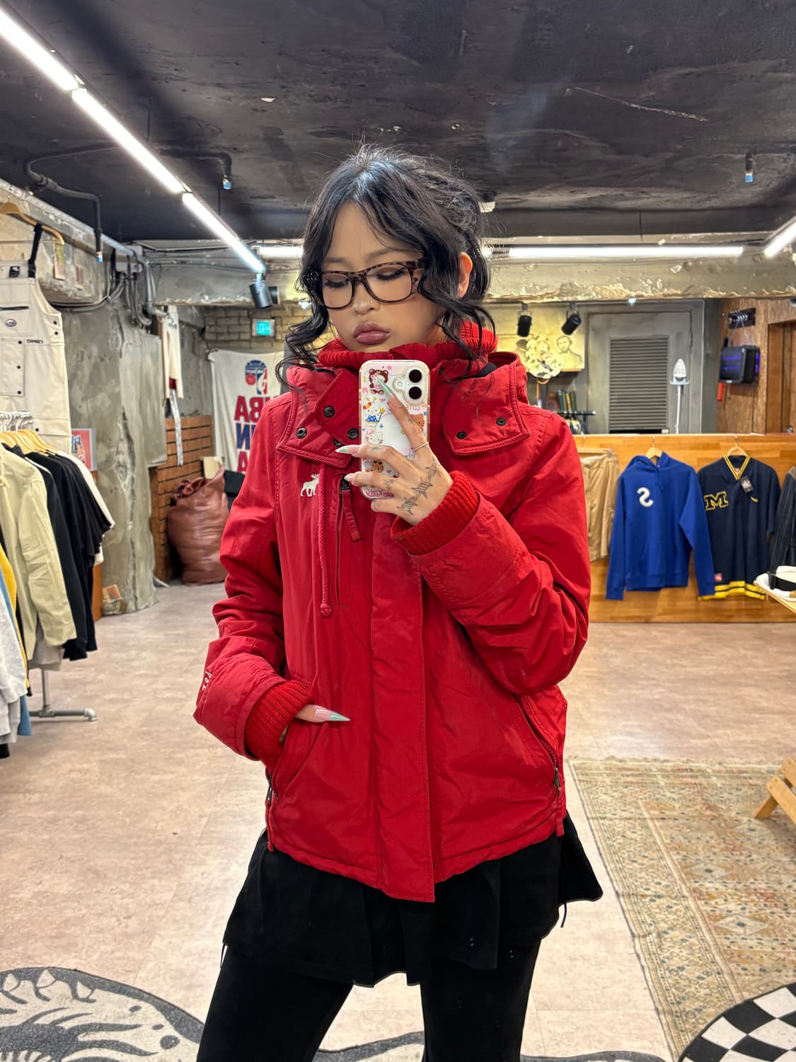 아베크롬비 레드 봄버 #csz4235 상품이미지4