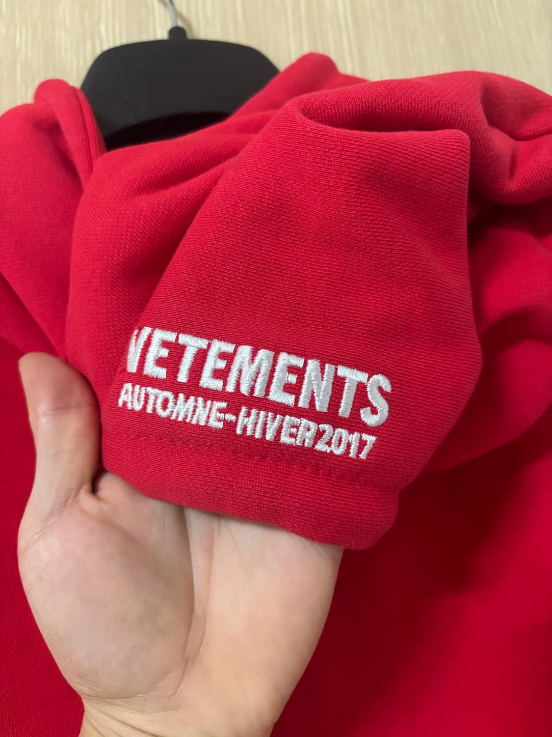 베트멍 레드 프린팅 후드티 상품이미지4