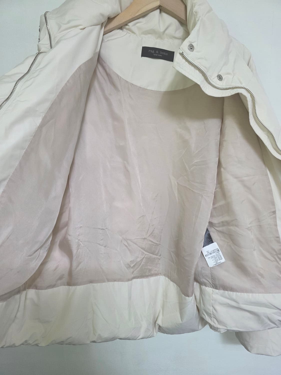 랙앤본 rag & bone 23년 아이보리 패딩 XS 상품이미지3