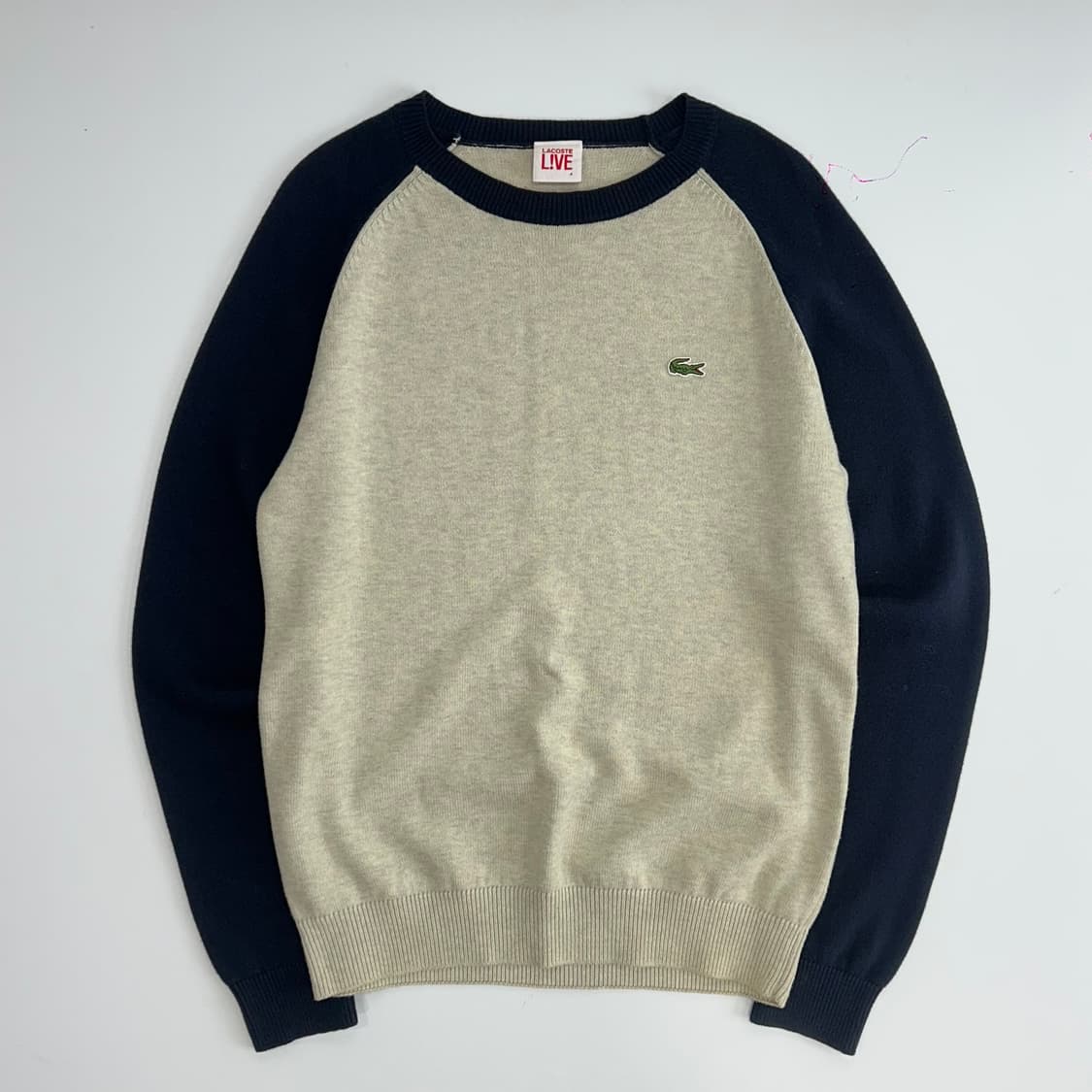 Lacoste 라코스테 네이비 아이보리 나그랑 니트 상품이미지3
