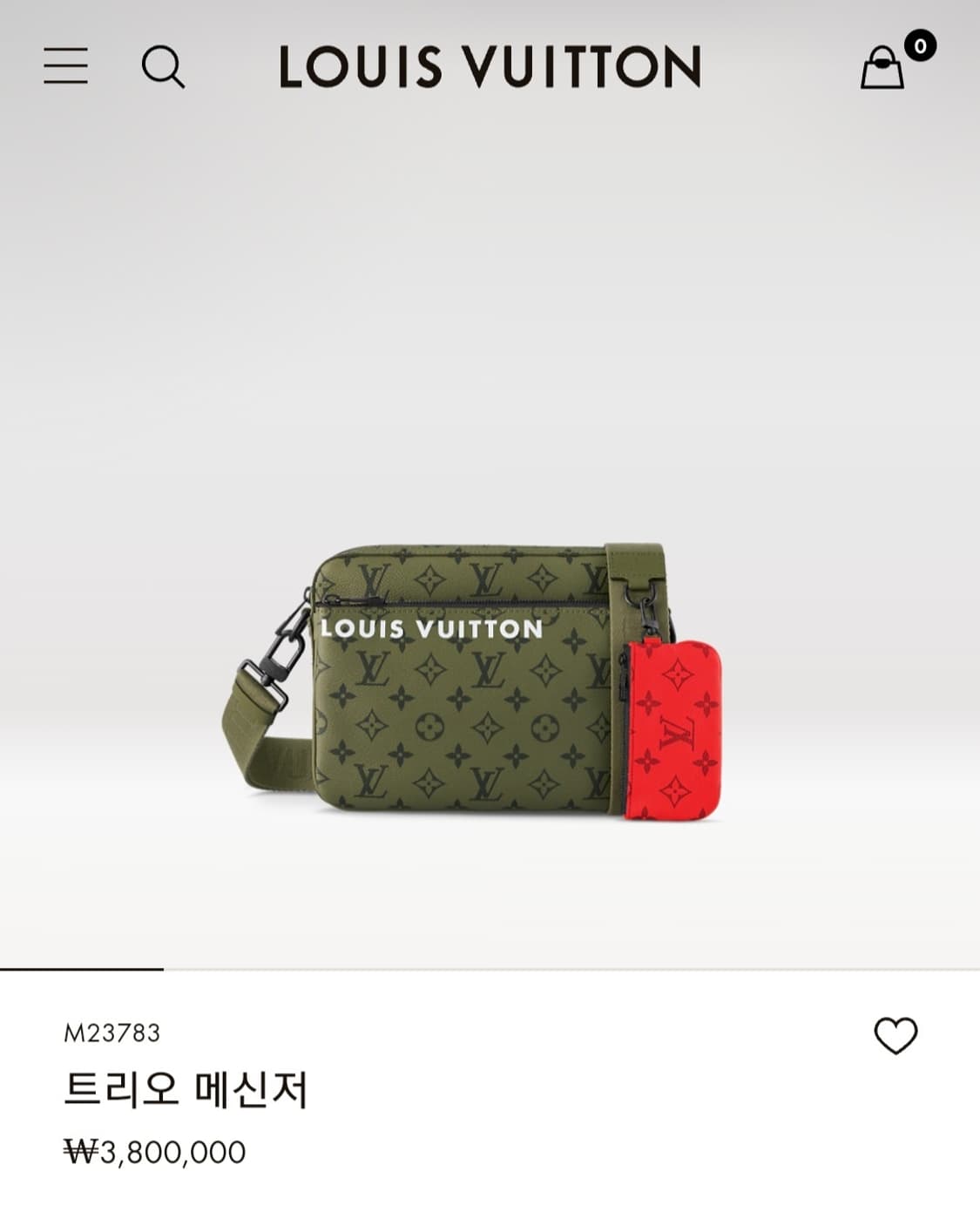 루이비통 퍼렐 한정판 트리오 메신저백 신형 Og (새상품) 상품이미지2